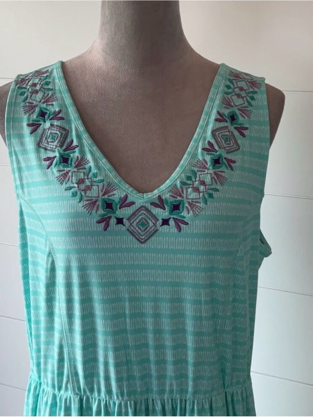 Cabana Life NWT Tiered tie back maxi midi dress XL swimsuit cover up UPF50 - Picture 3 of 5